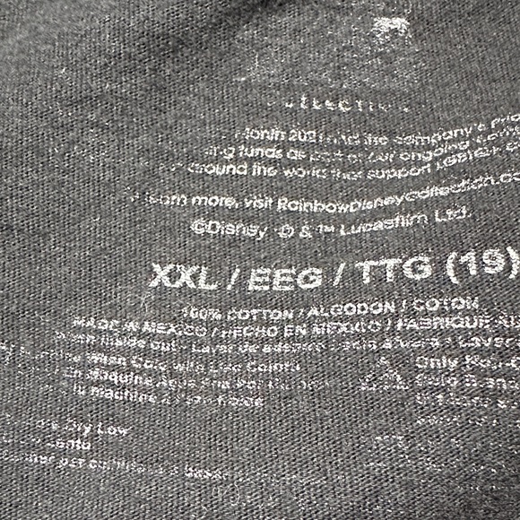 Disney Star Wars Black Tee with Rainbow Logo - Picture 2 of 3